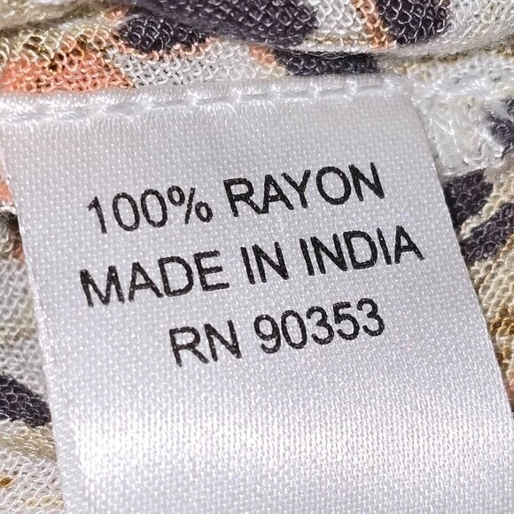 REBELLION BOHO DRESS 3/4 PEASANT SLEEVE SMOCKED BACK HIGH LOW HEM SIZE LARGE - Picture 2 of 7